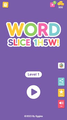 Word Slice: 1 Hint 5 Words! - Screenshot 1