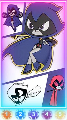 Teen Titans Color Puzzle Games - Screenshot 3