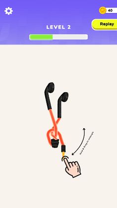 Messy Earphones 3D - Screenshot 1