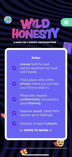 Wild Honesty: A Party Game for Deeper Conversations - Screenshot 1