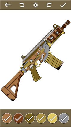 Guns Coloring by number Book - Screenshot 4