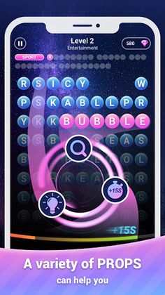 Scrolling Words Bubble Game - Screenshot 2