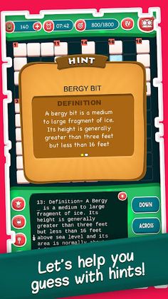 Science Crossword Puzzle Game - Screenshot 4