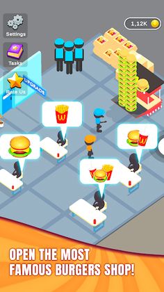 Idle Burger Shop Tycoon - Game - Screenshot 3