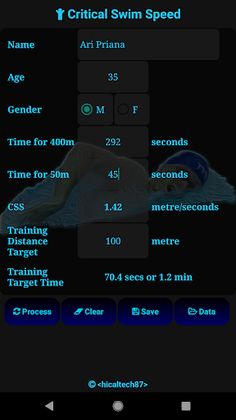 Critical Swim Speed - Screenshot 4