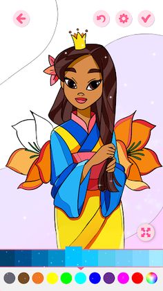 Girls Princess Coloring Book - Screenshot 2