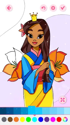 Girls Princess Coloring Book - Screenshot 2