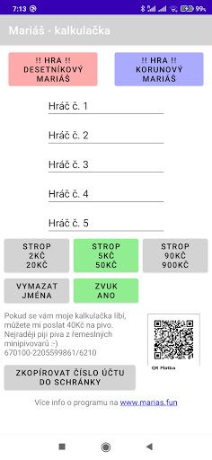 Mariášnická kalkulačka - Screenshot 1