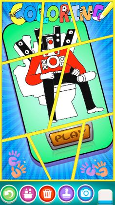 Speakerman Skibd Coloring Game - Screenshot 1