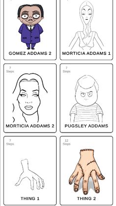 How to draw Wednesday Addams - Screenshot 3