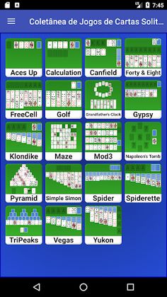 Jogos de Cartas Solitário - Screenshot 1