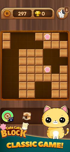 Block Wood Puzzle Cute Cats - Screenshot 4