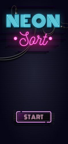 Neon Sort Puzzle : Color Sort  - Screenshot 1