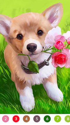 Dog Paint by Number Coloring - Screenshot 2