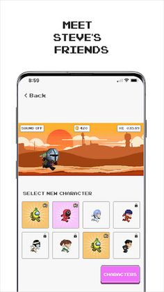 Steve & Friends: Dino Run Game - Screenshot 1