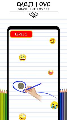 Emoji Love Draw Lines Lovers - Screenshot 2