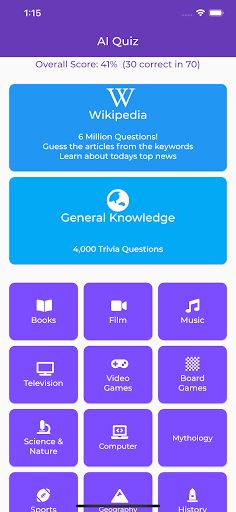 AI Quiz - News,Trends,Wikipedi - Screenshot 1
