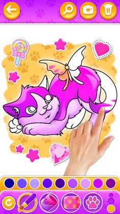 Glitter Kitty Cats Coloring - Screenshot 4