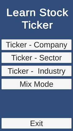 Learn Stock Tickers - Screenshot 1