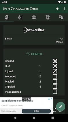 20 Anniversary Character Sheet - Screenshot 1