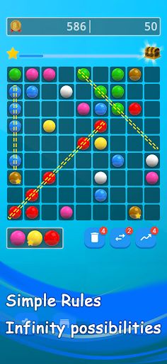 Color Lines - Match Five tiles - Screenshot 1