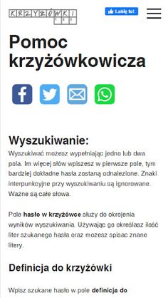 Hasła do krzyżówek - Screenshot 1