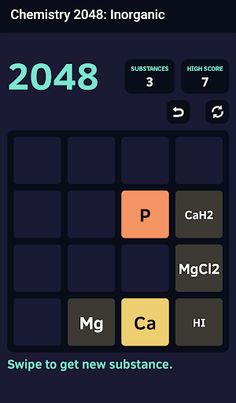 Chemistry 2048 - Screenshot 2