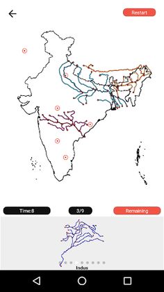 Map of India - States and Rive - Screenshot 3