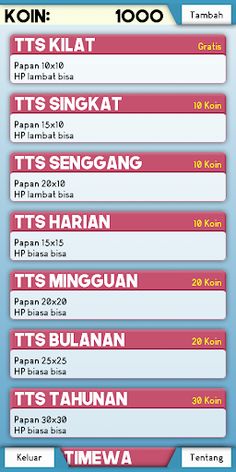 TTS GayaBaru Teka Teki Silang - Screenshot 1