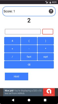 Four Fours - Screenshot 1