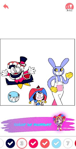 Color By Number Digital Circus - Screenshot 3