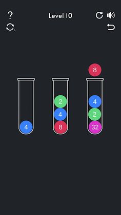 Ball Sort 2048 : Merge Numbers - Screenshot 1