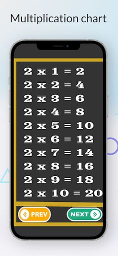 Times Table Chart - 2 to 20 - Screenshot 3