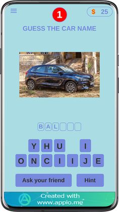 Guess The Car Name Game - Screenshot 1