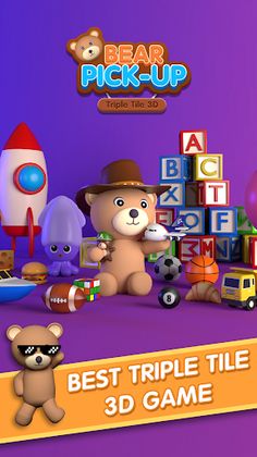 Bear Pickup Triple Tile 3D - Screenshot 1