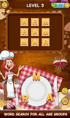 Word Search Game with Biscuits - Screenshot 3