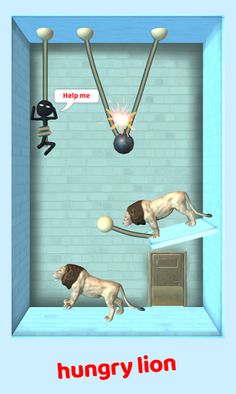 Stickman Rescue - Cut Rope P - Screenshot 2