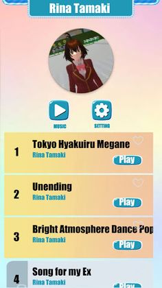 Rina Tamaki Music Tiles Game - Screenshot 1