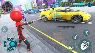 Rope Hero Spider Stickman War - Screenshot 1