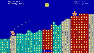 Retro Gorilla Artillery Game - Screenshot 1