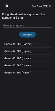 Guess the number - Screenshot 4