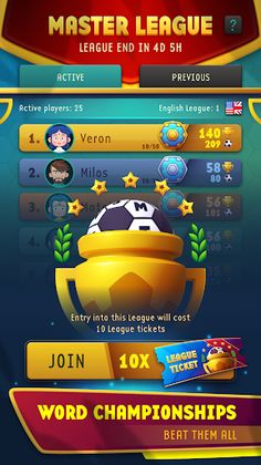 Word Soccer: Master League PvP - Screenshot 3