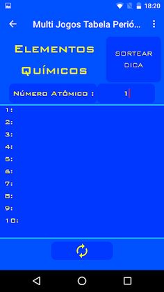 Multi Jogos Tabela Periódica - Screenshot 4