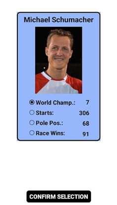 Formula One Card Game - Screenshot 3