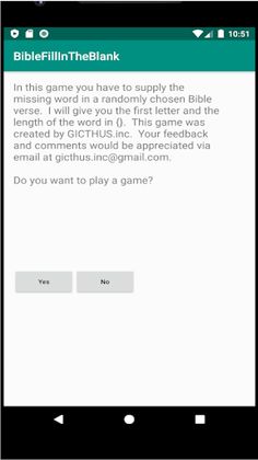 BibleFillInTheBlank - Screenshot 1