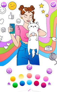 Color gradient fashion girl - Screenshot 3