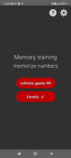 Memory training: numbers - Screenshot 1