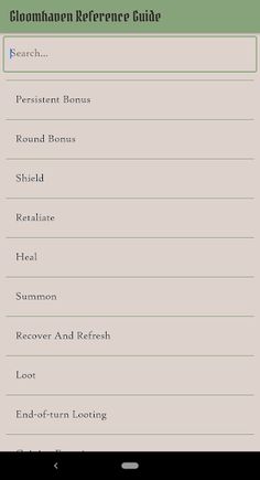 Gloomhaven Reference Guide - Screenshot 1