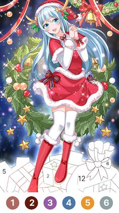 Christmas Color by Number Book - Screenshot 4