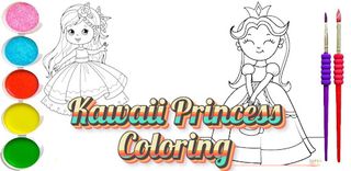 coloring rainbow princess - Screenshot 1